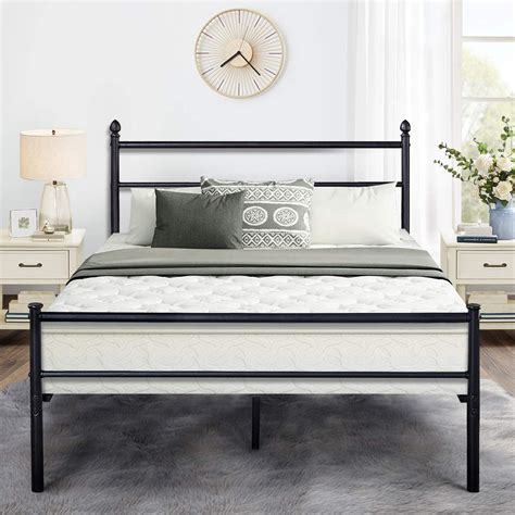 metal full bed frame with box spring|overstock queen box spring.